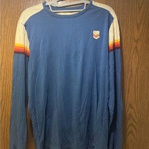 Marine Layer Blue and Cream Long Sleeve Tee